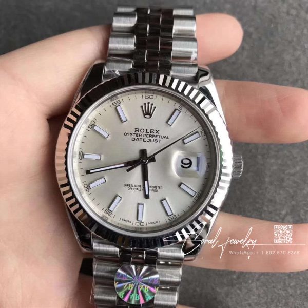 Replica Rolex Datejust M126334 0004 Vs Factory Stainless Steel Silver Strap (1)