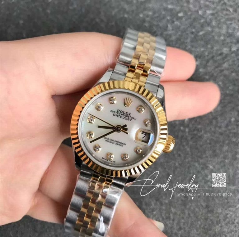 Replica Rolex Datejust M279173 0013 28mm Yellow Gold Bezel (2)