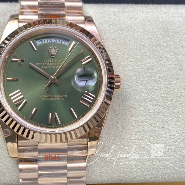 Replica Rolex Day Date 228235 40mm Ew Factory Green Dial (1)