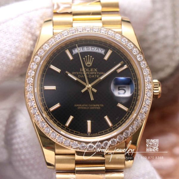 Replica Rolex Day Date 40mm Ew Factory Gold Strap (9)