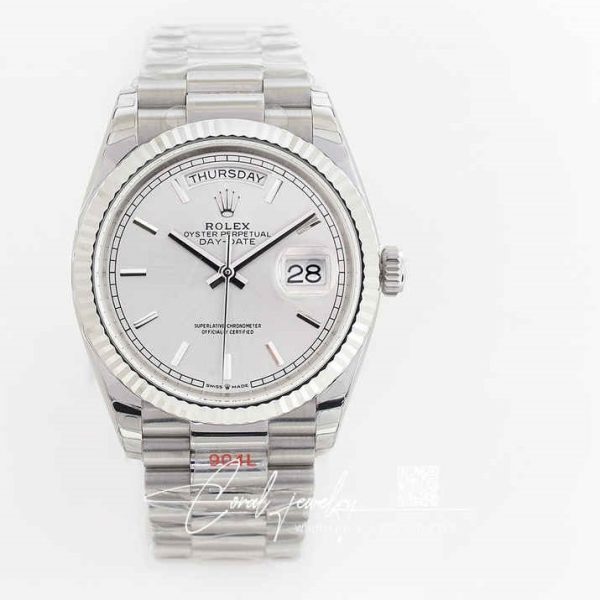 Replica Rolex Day Date 40mm Ew Factory Stainless Steel Strap (1)