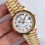 Replica Rolex Day Date M128238 Ew Factory White Dial Diamond Time Scale (2)