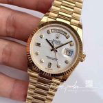 Replica Rolex Day Date M128238 Ew Factory White Dial Diamond Time Scale (3)