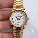 Replica Rolex Day Date M128238 Ew Factory White Dial Roman Time Scale (1)