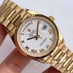 Replica Rolex Day Date M128238 Ew Factory White Dial Roman Time Scale (4)