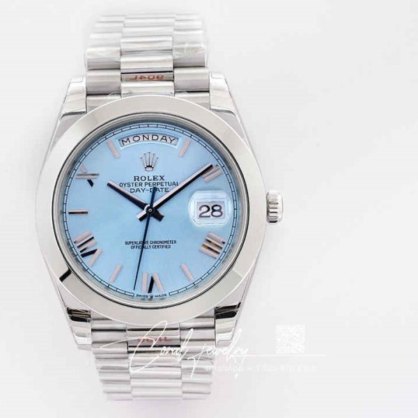 Replica Rolex Day Date M228206 0044 Ew Factory Blue Dial (1)