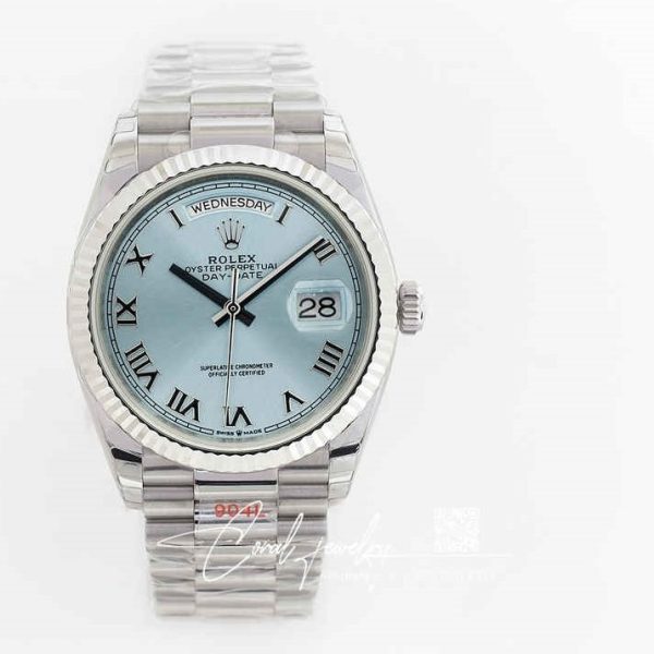 Replica Rolex Day Date M228236 0012 Ew Factory Sky Blue Dial (1)