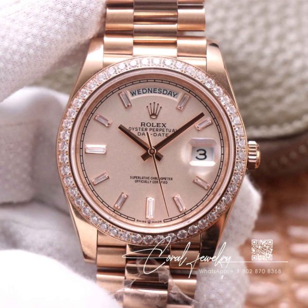 Replica Rolex Day Date M228345rbr 0007 Ew Factory Diamond Set Bezel (1)