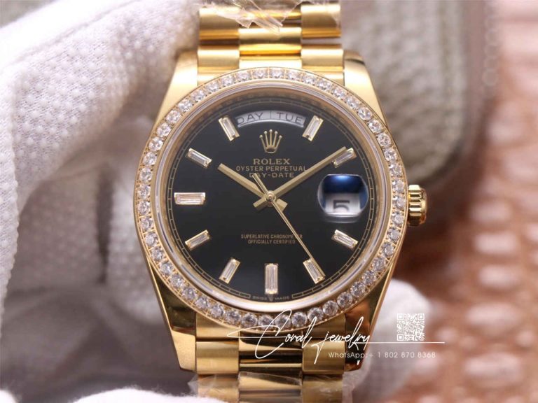 Replica Rolex Day Date M228348rbr 0001 Ew Factory Diamond Set Bezel (1)