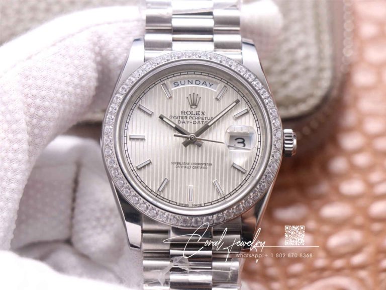 Replica Rolex Day Date M228349rbr 0007 Ew Factory Diamond Set Bezel (1)