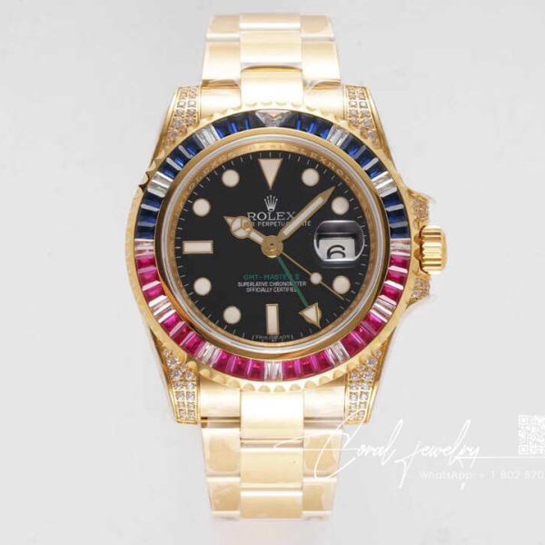 Replica Rolex Gmt Master Ii 116758 Saru 78208 Rof Factory Black Dial (1)