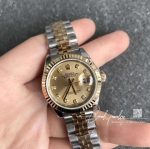 Replica Rolex Lady Datejust 28mm 18k Champagne Color Dial (3)