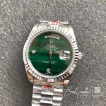 Replica Rolex President Day Date 18038 Malachite Green Diamond Dial (6)