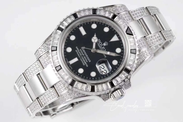 Replica Rolex Submariner Date 116610ln Diamond Customized Edition Gs Factory Black Dial (2)