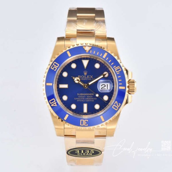 Replica Rolex Submariner M116618lb 0003 Clean Factory Gold Strap (1)