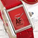 Replica Cartier Tank Must Af Red Dial In Steel Swiss Quartz (3)