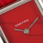 Replica Cartier Tank Must Af Red Dial In Steel Swiss Quartz (4)