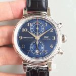 Replica Iwc Da Vinci Chronograph Edition Sport For Good Fundation Iw393402 Zf Factory Blue Dial (1)