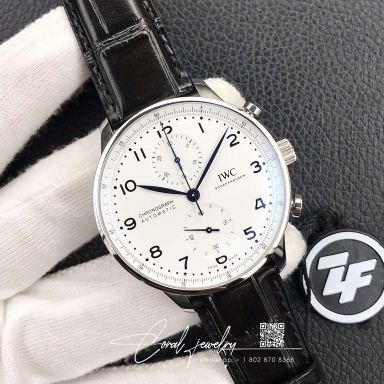 Replica Iwc Portugieser Chronograph Edition 150 Years Iw371602 Zf Factory White Dial (2)