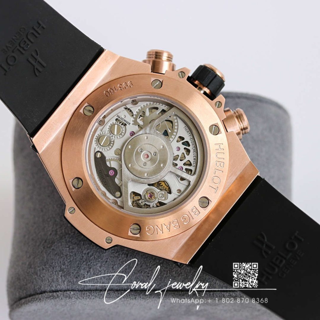 Replica Hublot Big Bang 421.ox.1180.rx.1104 Zf Factory Black Rubber Strap (8)