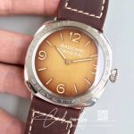 Replica Panerai Radiomir 3 Days Acciaio Brevettato Pam687 Zf Factory Brown Dial (3)