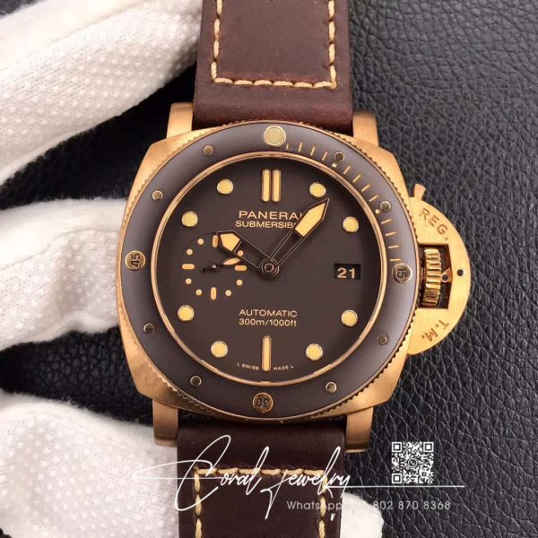 Replica Panerai Submersible Pam00968 King Of Bronze Vs Factory Brown Dial (1)