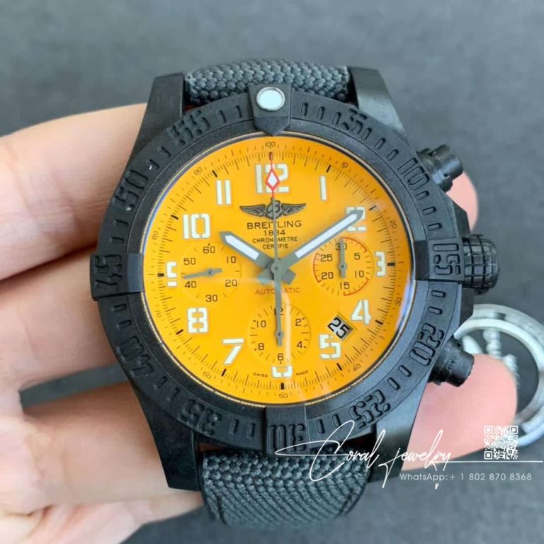 Replica Breitling Avenger Hurricane 12h Xb0180e41i1w1 Gf Factory Yellow Dial (1)