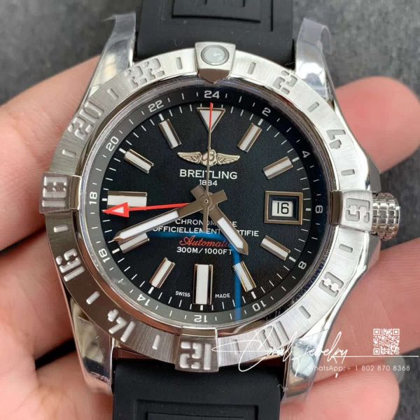 Replica Breitling Avenger Ii Gmt A3239011bc35152s Gf Factory Black Dial1 (1)