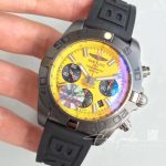 Replica Breitling Chronomat 44 Blacksteel Mb0111c3i531262sm20dsa.2 Gf Factory Yellow Dial (3)