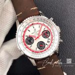 Replica Breitling Navitimer 1 B01 Chronograph 43 Twa Edition Ab01219a1g1x1 V9 Factory Silver Dial (2)