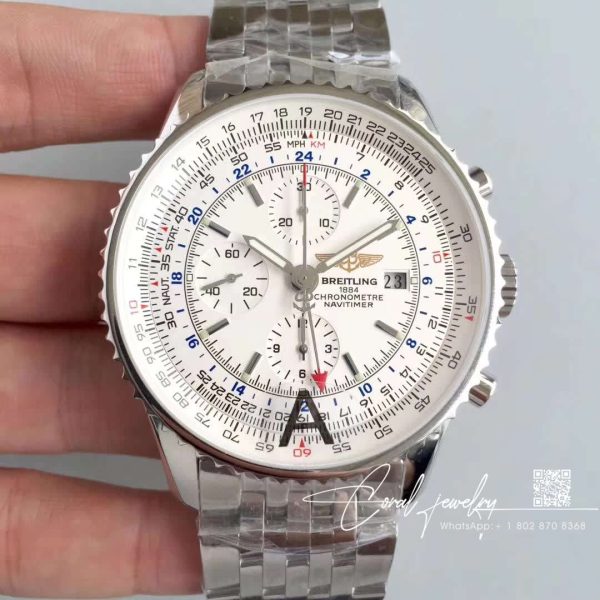 Replica Breitling Navitimer World A2432212g571 443a Jf Factory White Dial (1)