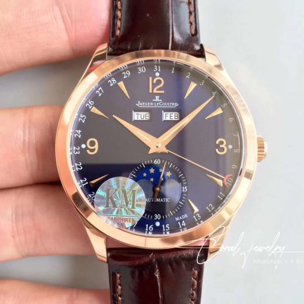 Replica Jaeger Lecoultre Master Calendar 1552520 Km Factory Blue Dial (1)