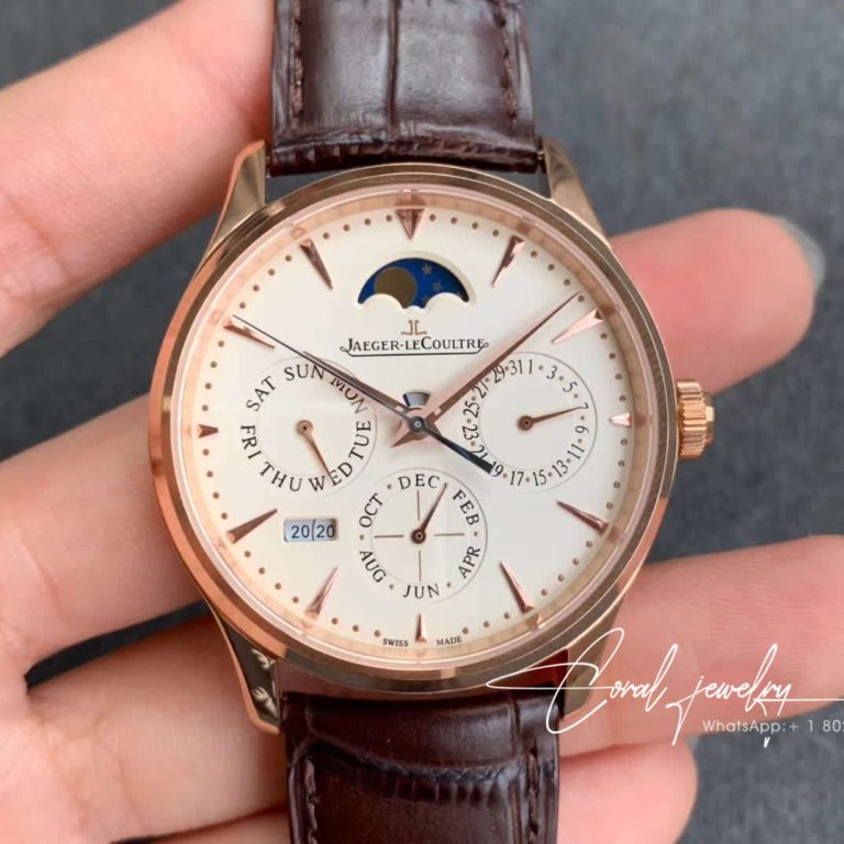 Replica Jaeger Lecoultre Master Ultra Thin Moon Perpetual Calendar 1302520 V9 Factory Rose Gold Case (1)