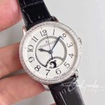 Replica Jaeger Lecoultre Rendez Vous 3612420 Black Leather Strap White Dial (2)