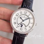 Replica Jaeger Lecoultre Rendez Vous 3612420 Black Leather Strap White Dial (3)