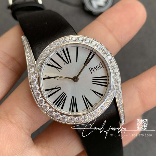 Replica Piaget Limelight Gala Quartz Watch G0a42150 Zf Factory White Gold Diamond (2)