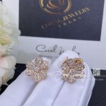 Van Cleef & Arpels Frivole Earrings, Small Model Rose Gold, Diamond Vcarp7rm00 (3)