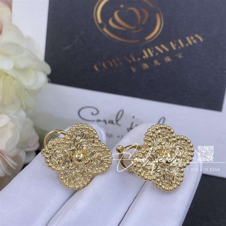 Van Cleef & Arpels Magic Alhambra Earrings 18k Yellow Gold Vcaro1ii00 (2)