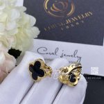 Van Cleef & Arpels Pure Alhambra Earstuds 18k Yellow Gold, Onyx Vcarb14000 (3)