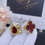 Van Cleef & Arpels Magic Alhambra Earrings Yellow Gold, Carnelian (5)