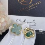 Van Cleef & Arpels Magic Alhambra Earrings Yellow Gold, Malachite Vcaro3mh00 (3)