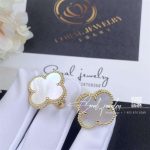 Van Cleef & Arpels Magic Alhambra Earrings 18k Yellow Gold, Mother Of Pearl Vcara43700 (1)