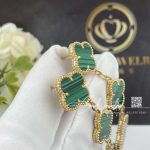 Van Cleef & Arpels Magic Alhambra Earrings, 3 Motifs 18k Yellow Gold, Malachite Vcaro2ag00 (3)