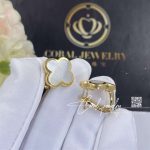 Van Cleef & Arpels Pure Alhambra Earstuds 18k Yellow Gold, Mother Of Pearl Vcara38800 (5)