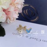 Van Cleef & Arpels Sweet Alhambra Butterfly Earstuds Yellow Gold, Turquoise (3)