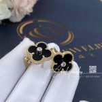 Van Cleef & Arpels Vintage Alhambra Limited Edition Earrings Yellow Gold Onyx Vcarp2b100 (5)