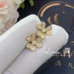 Van Cleef & Arpels Frivole Earrings, Mini Model Yellow Gold, Diamond Vcarp24200 (2)