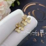 Van Cleef & Arpels Frivole Earrings, Mini Model Yellow Gold, Diamond Vcarp24200 (3)