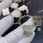 Van Cleef & Arpels Magic Alhambra Earrings, 3 Motifs Yellow Gold, Mother Of Pearl, Onyx Vcard79000 (1)