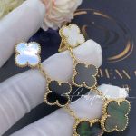 Van Cleef & Arpels Magic Alhambra Earrings, 3 Motifs Yellow Gold, Mother Of Pearl, Onyx Vcard79000 (4)